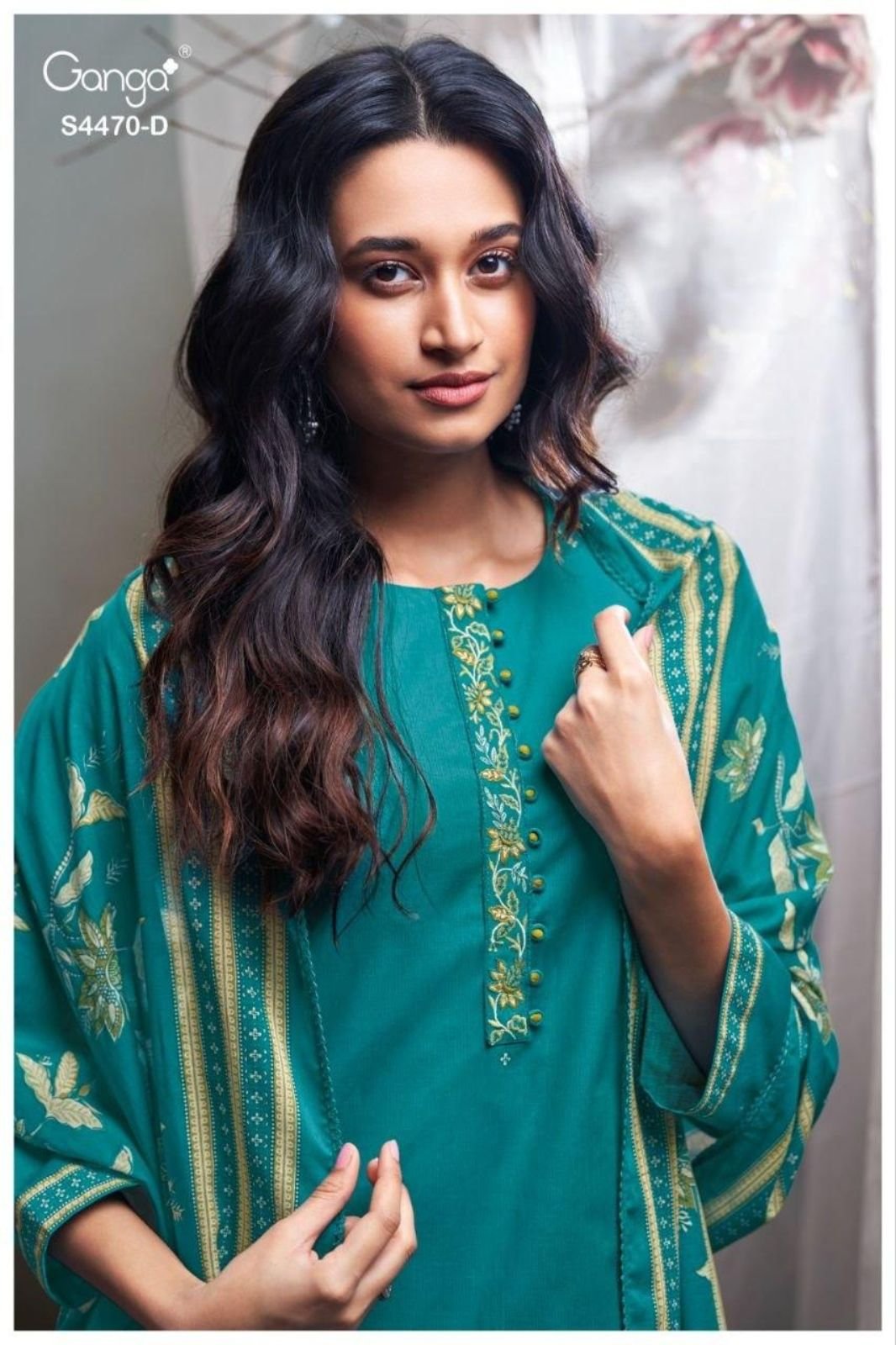 Ganga Fashion Nireza S4470 Premium Cotton Suit S4470-D