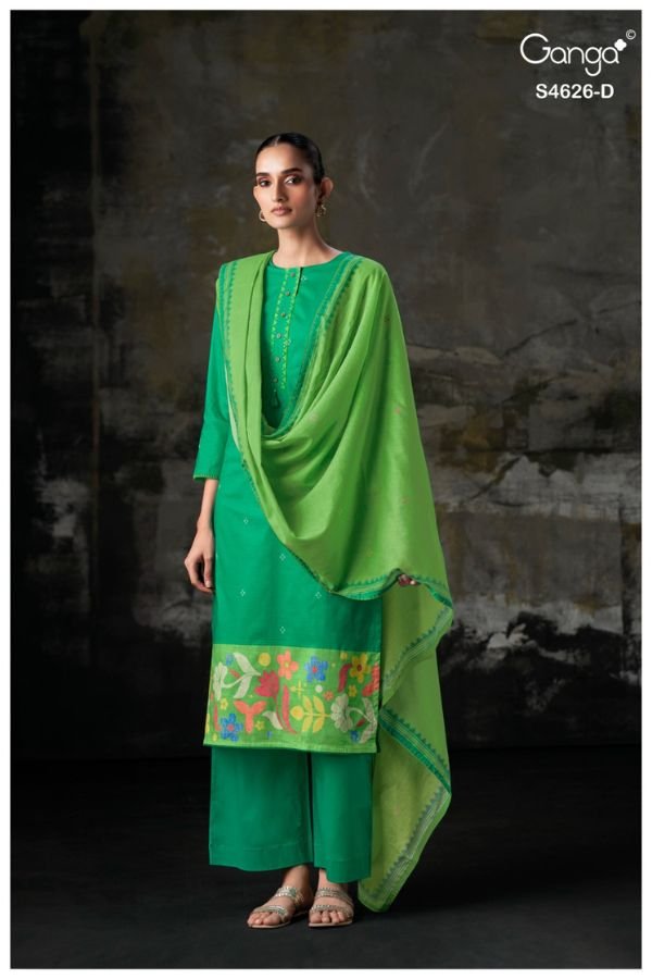 Ganga Fashion Onera S4626 Premium Cotton Suit S4626-D