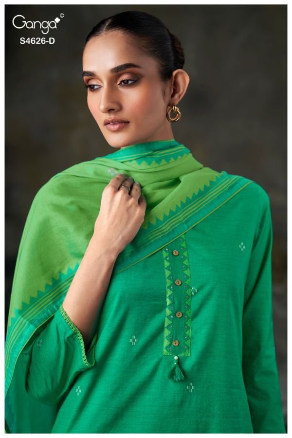 Ganga Fashion Onera S4626 Premium Cotton Suit S4626-D