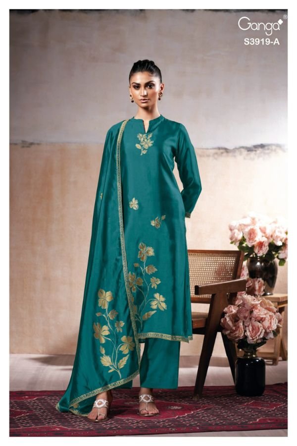 Ganga Fashion Phyra S3919 Silk Ladies Suit S3919-A