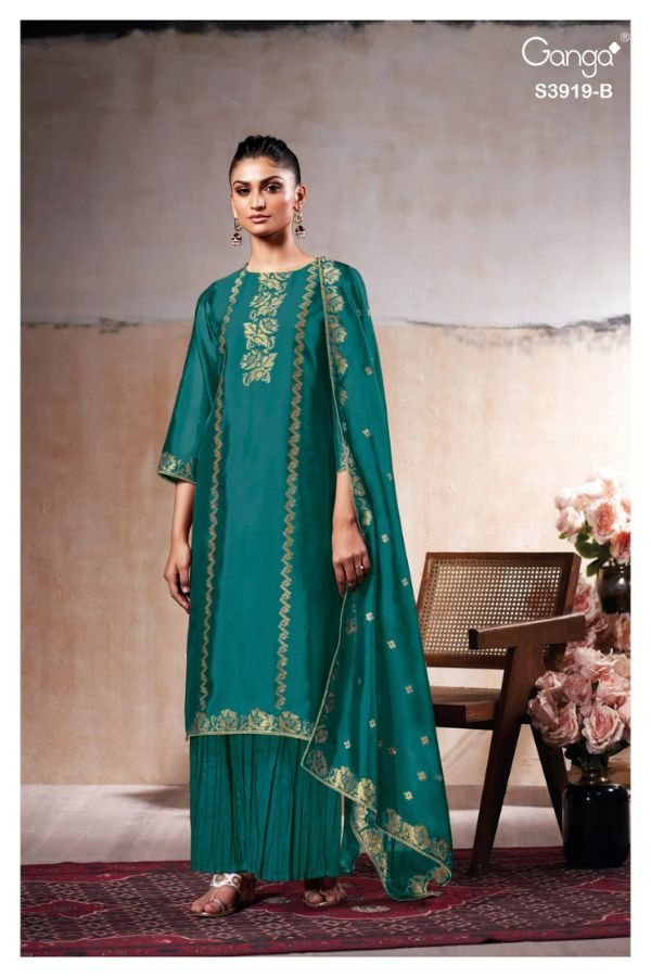 Ganga Fashion Phyra S3919 Silk Ladies Suit S3919-B
