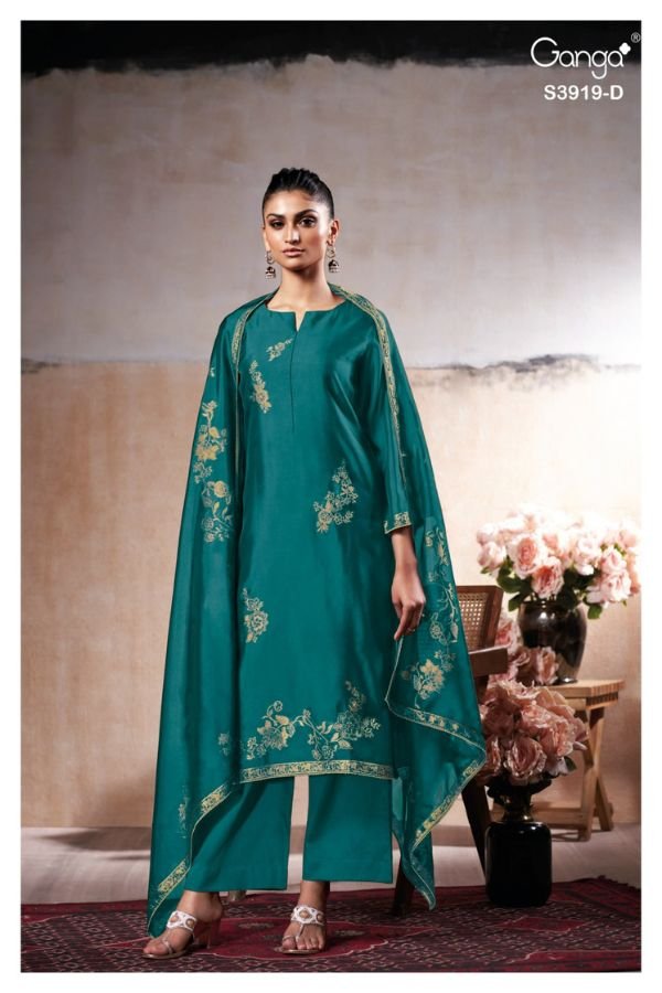Ganga Fashion Phyra S3919 Silk Ladies Suit S3919-D