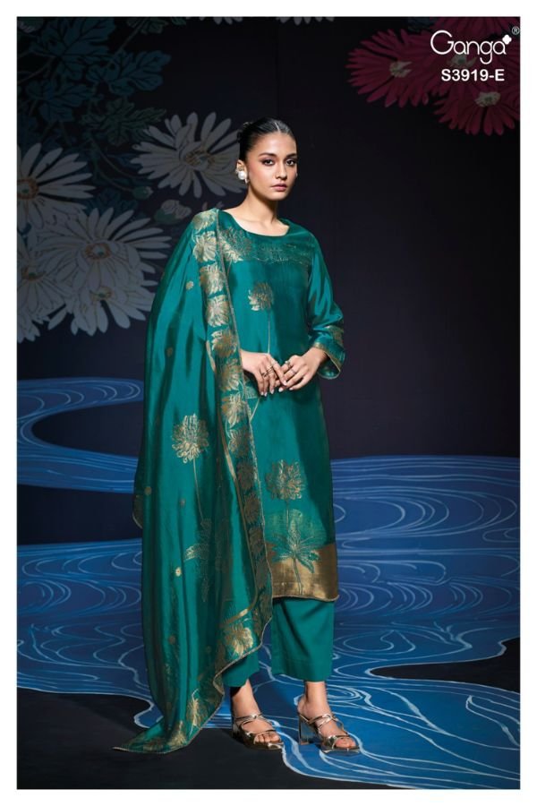 Ganga Fashion Phyra S3919 Silk Ladies Suit S3919-E