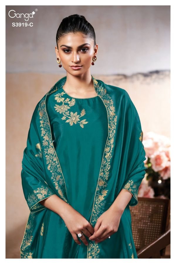 Ganga Fashion Phyra S3919 Silk Ladies Suit S3919-C