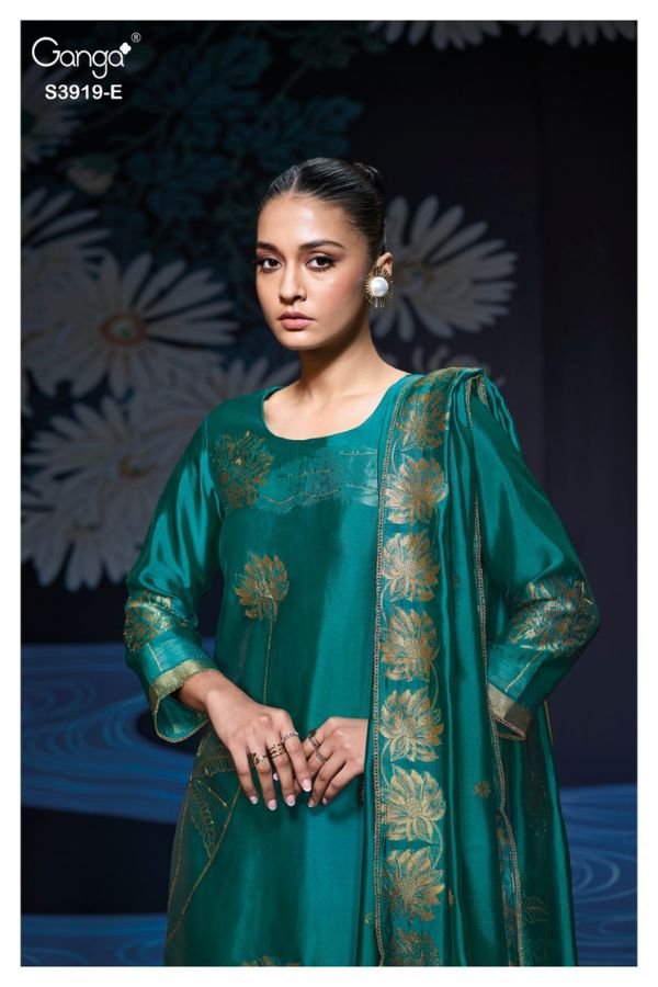 Ganga Fashion Phyra S3919 Silk Ladies Suit S3919-E