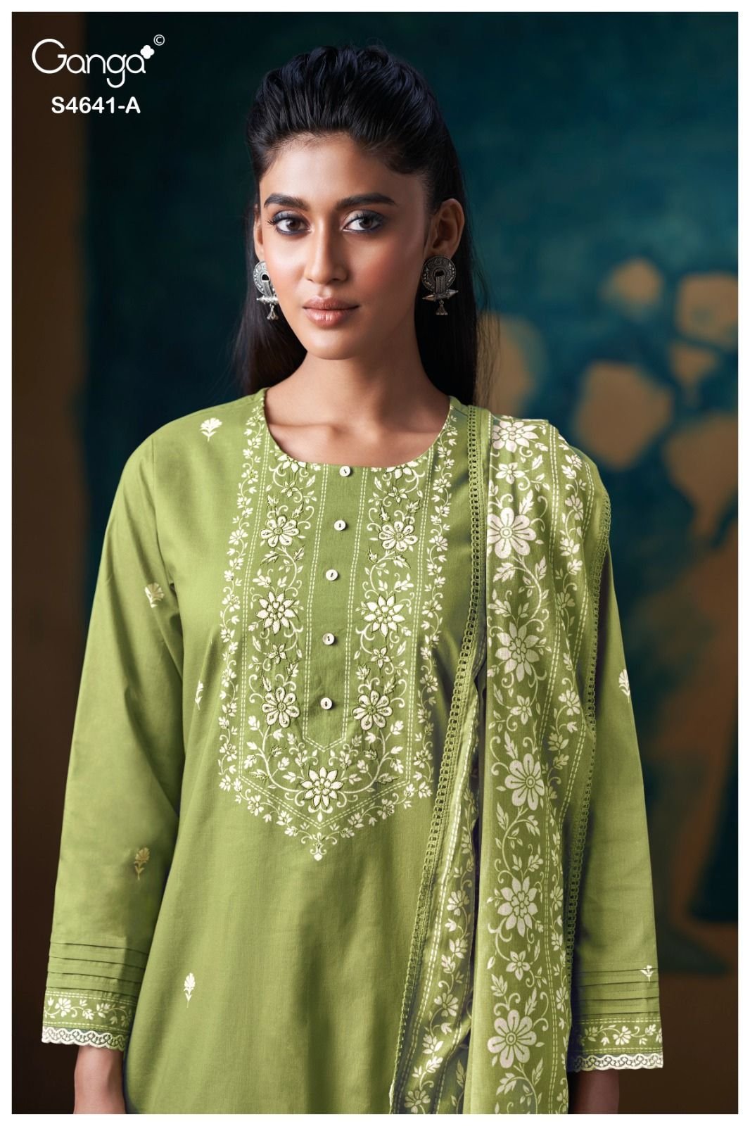 Ganga Fashion Saziel S4641 Premium Cotton Suit S4641-A