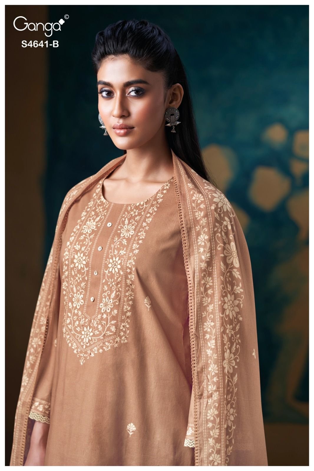 Ganga Fashion Saziel S4641 Premium Cotton Suit S4641-B