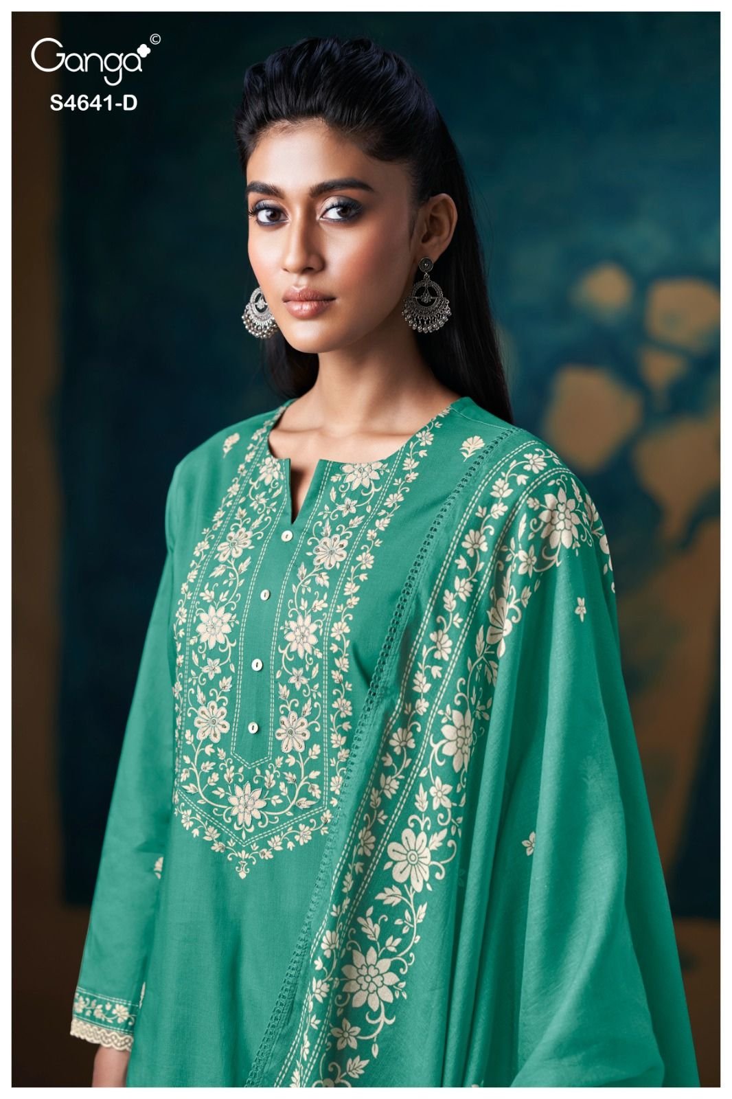 Ganga Fashion Saziel S4641 Premium Cotton Suit S4641-D