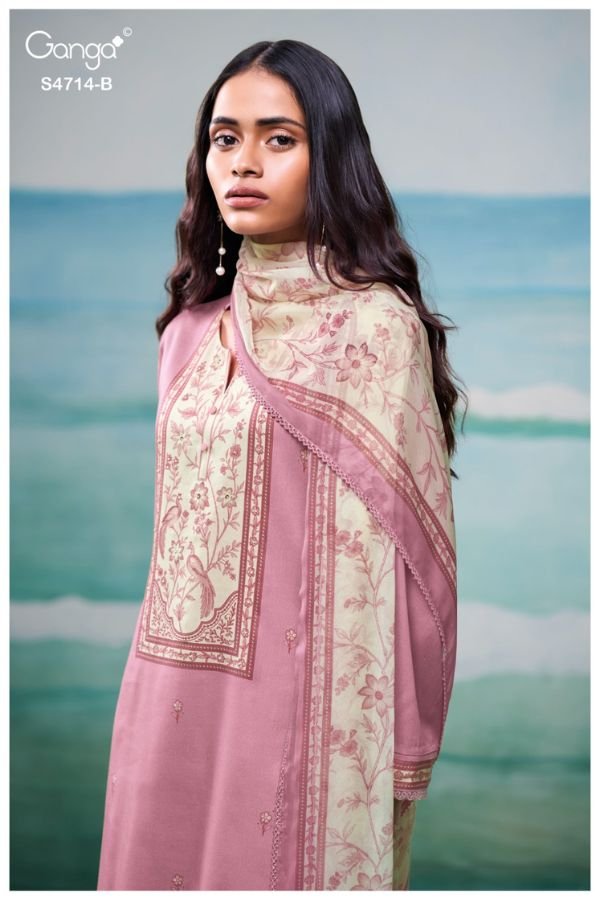 Ganga Fashion Sreelika S4714 Cotton Ladies Suit S4714-B