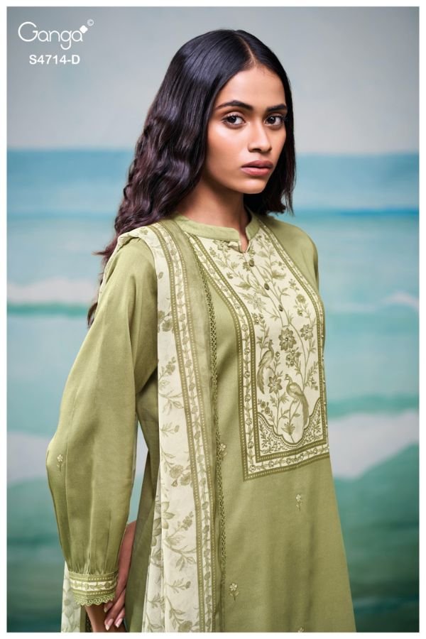 Ganga Fashion Sreelika S4714 Cotton Ladies Suit S4714-D