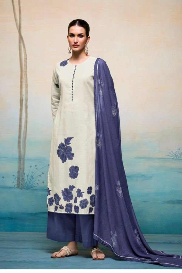 Ganga Fashion Sylvie S4587 Premium Pure Mul Suit S4587-D