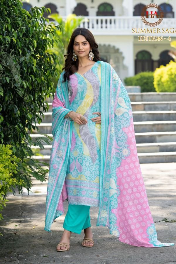 Harshit Fashion Summer Saga 4 Pure Cotton Suit 2510-10-03