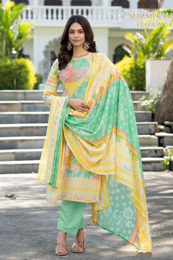 Harshit Fashion Summer Saga 4 Pure Cotton Suit 2510-10-04
