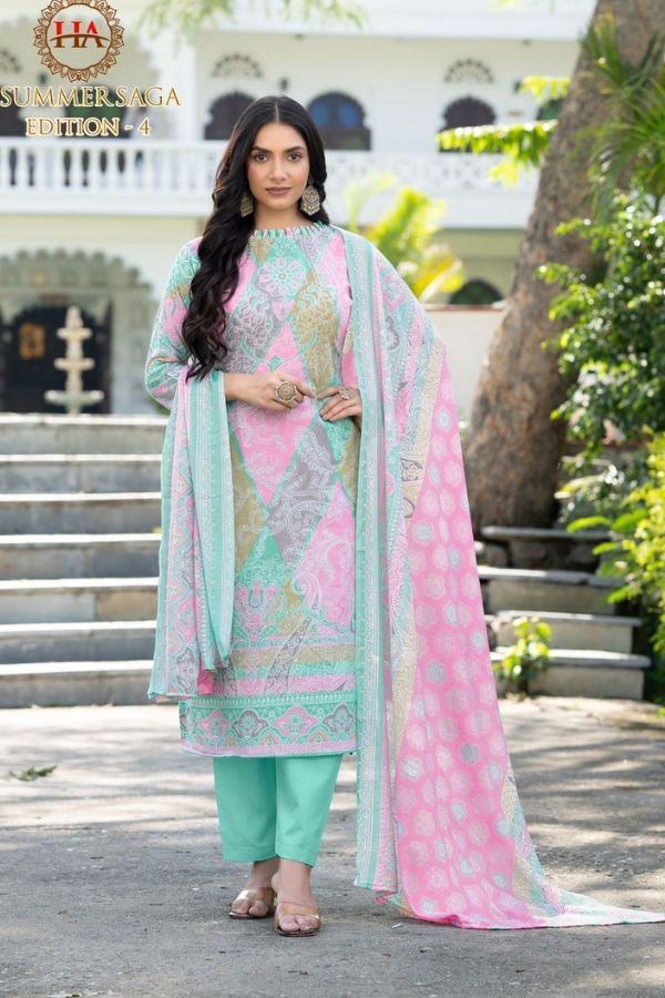 Harshit Fashion Summer Saga 4 Pure Cotton Suit 2510-10-05