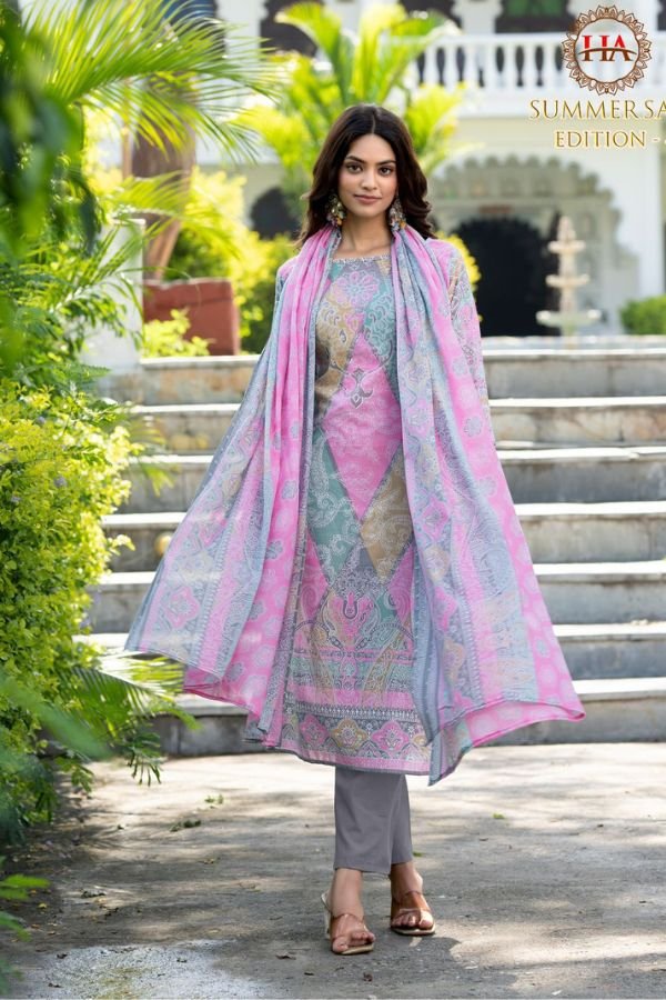 Harshit Fashion Summer Saga 4 Pure Cotton Suit 2510-10-08