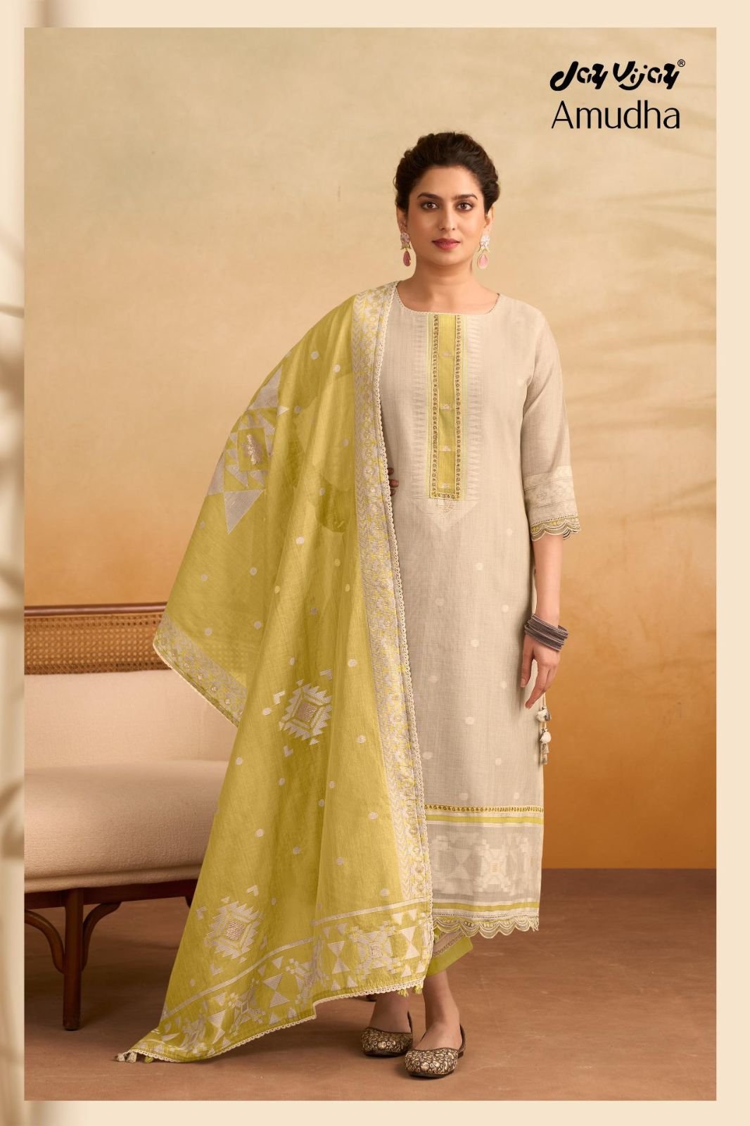 Jay Vijay Prints Amudha Cotton Ladies Salwar Suit 3293-B