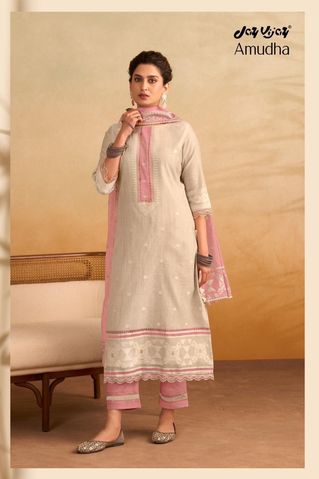 Jay Vijay Prints Amudha Cotton Ladies Salwar Suit 3293-C