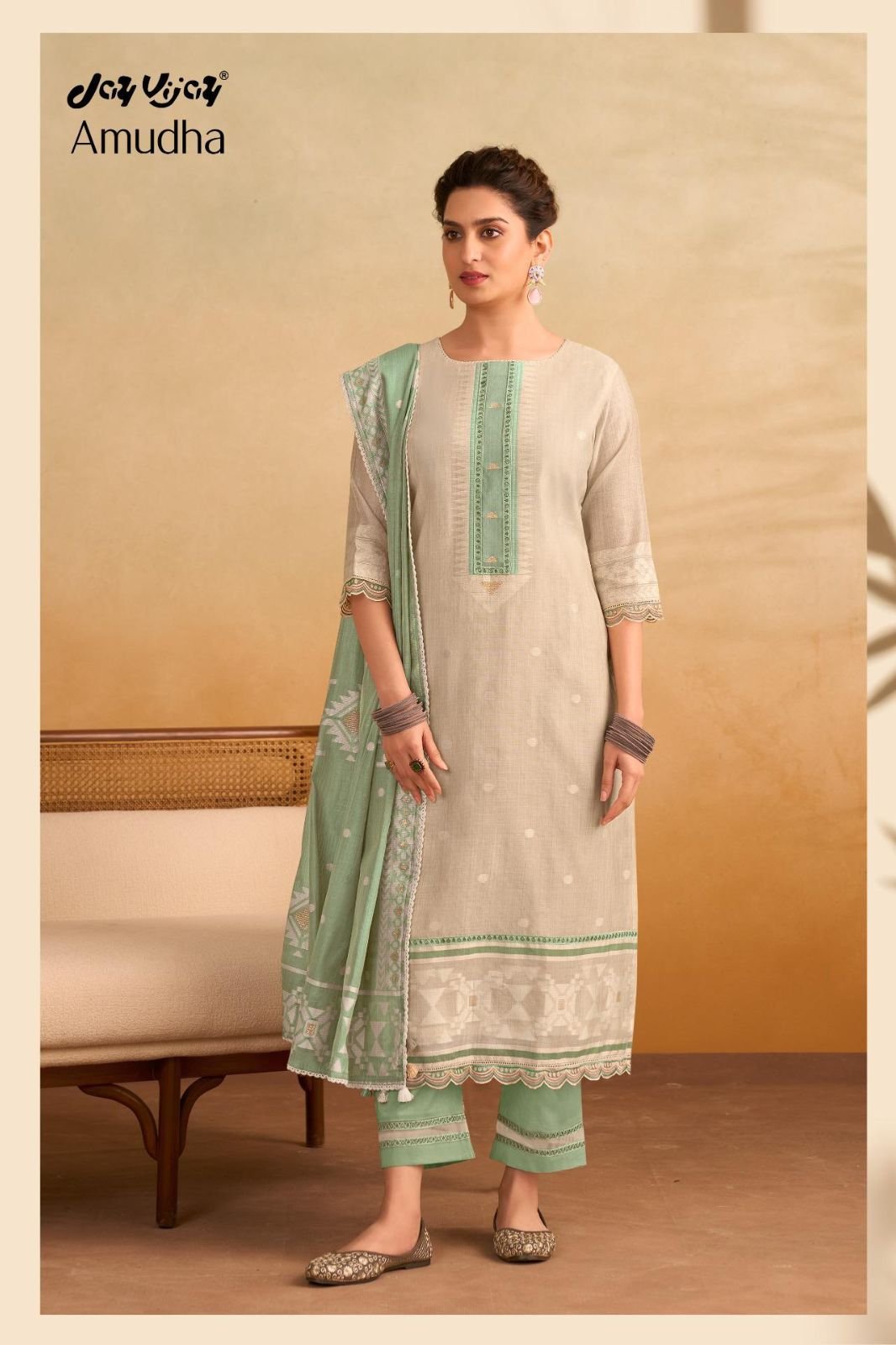 Jay Vijay Prints Amudha Cotton Ladies Salwar Suits 3293-D