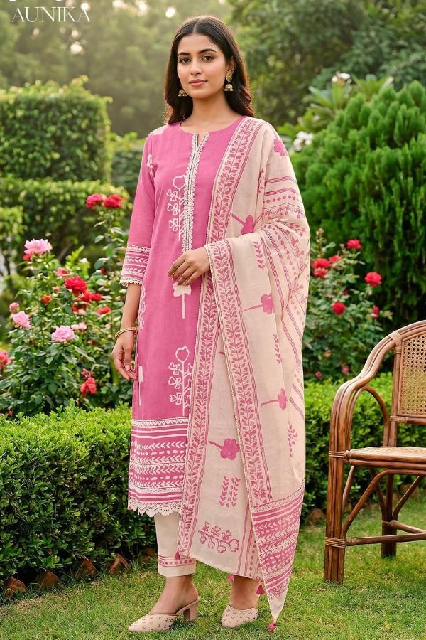 Jay Vijay Prints Aunika Premium Cotton Ladies Suit 3294-D