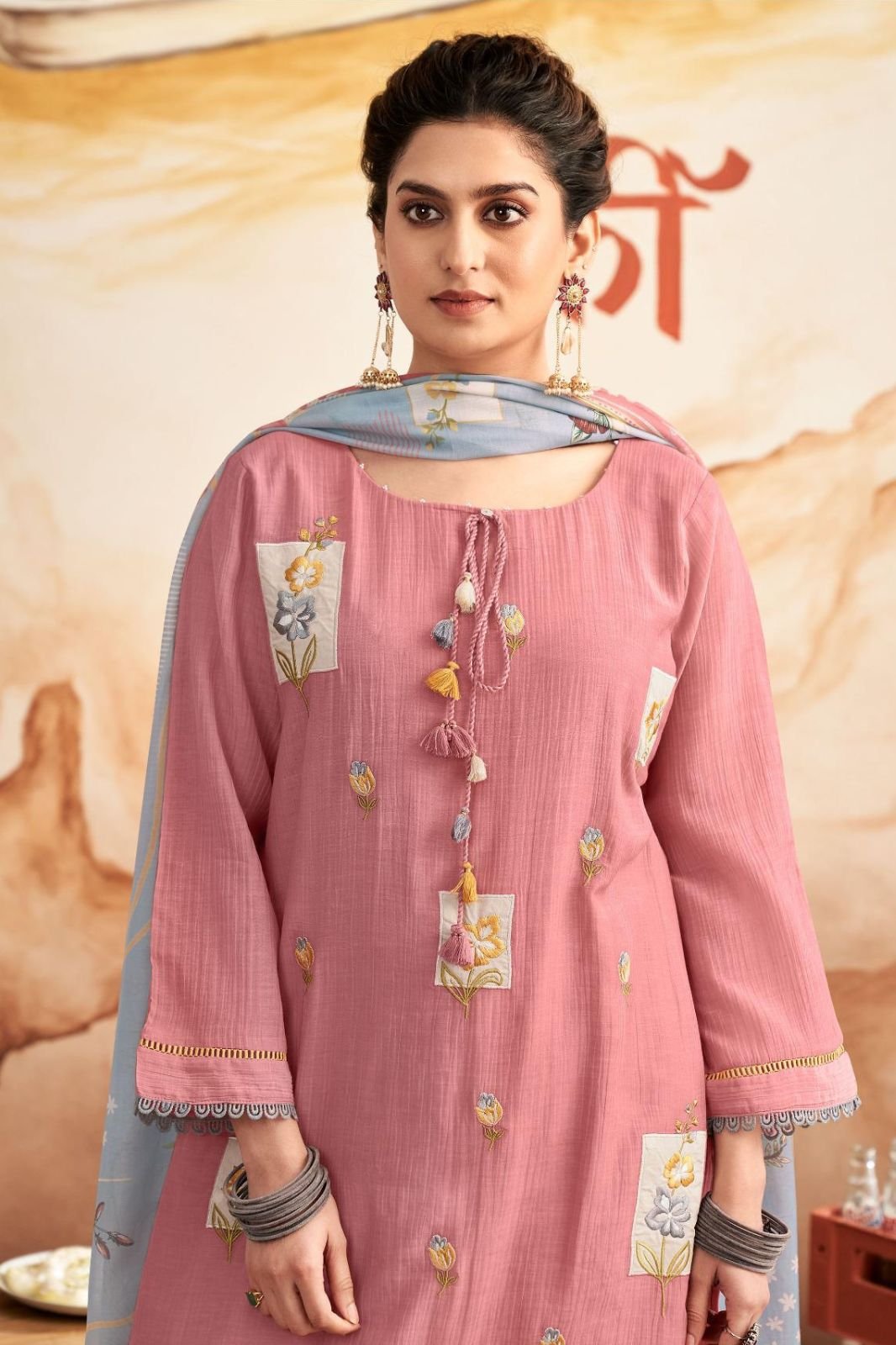 Jay Vijay Prints Barfi Mal Chanderi Ladies Suit 11021
