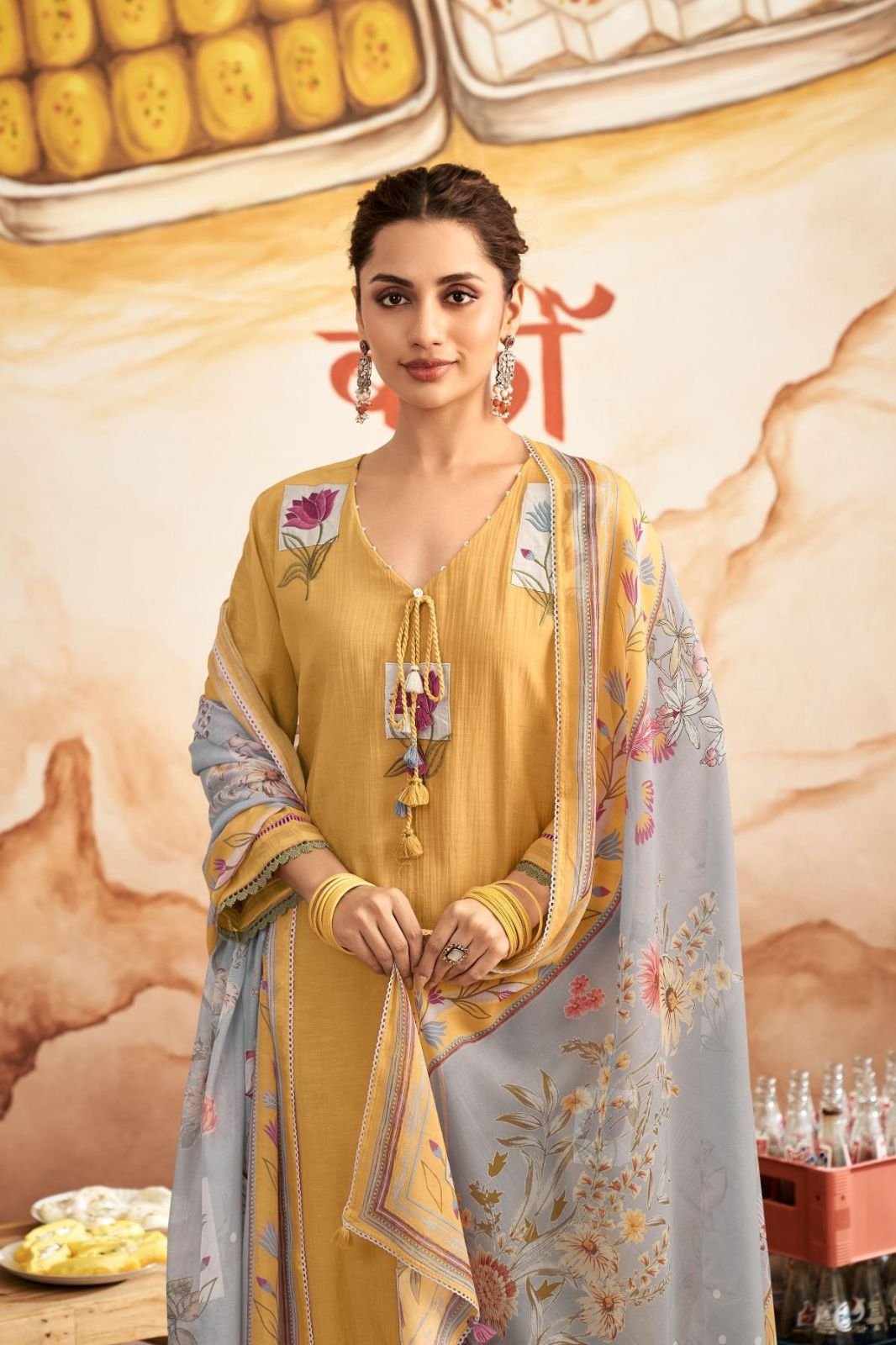 Jay Vijay Prints Barfi Mal Chanderi Ladies Suit 11026