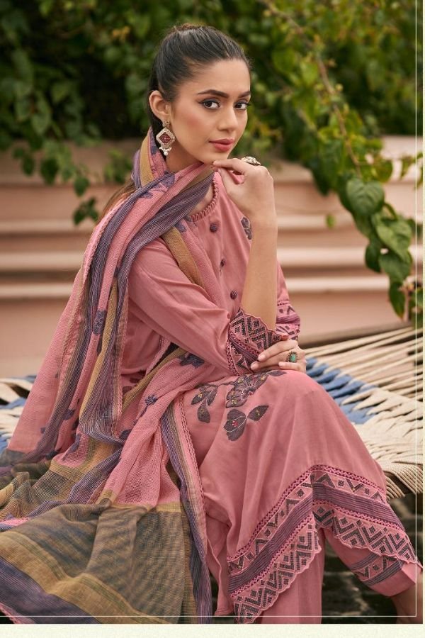Jay Vijay Prints Chhat Malai Chanderi Ladies Suit 11091