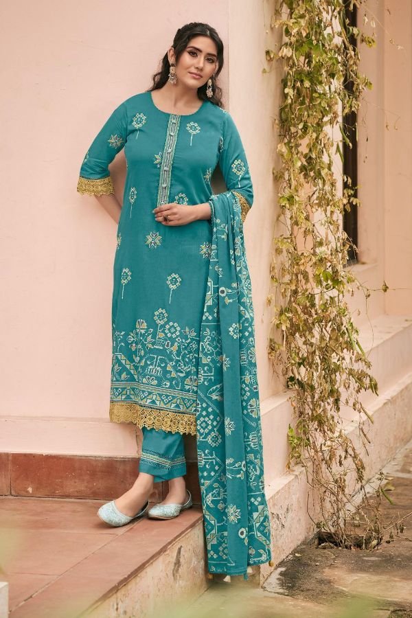 Jay Vijay Prints Jhoom Pure Organdy Ladies Suit 11036