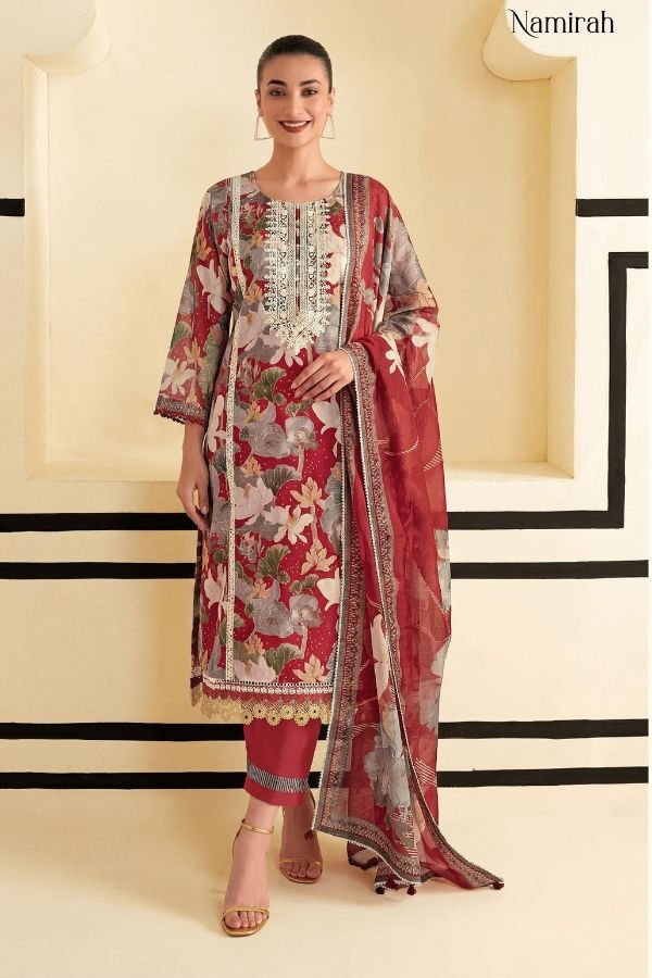 Jay Vijay Prints Namirah Premium Mal Cotton Suit 3295-C