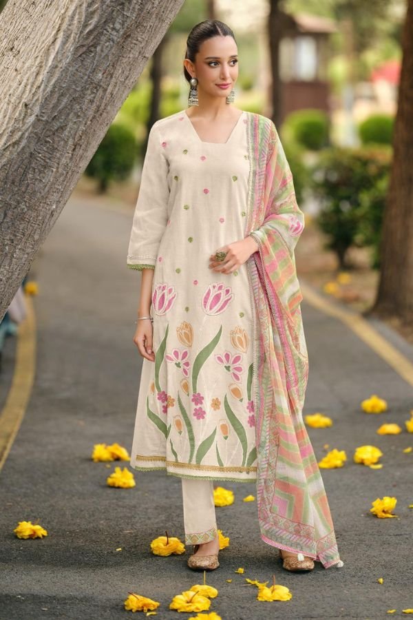 Jay Vijay Prints Nehmat Pure Linen Salwar Suit 11051