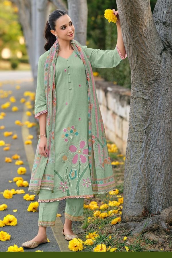 Jay Vijay Prints Nehmat Pure Linen Salwar Suit 11053