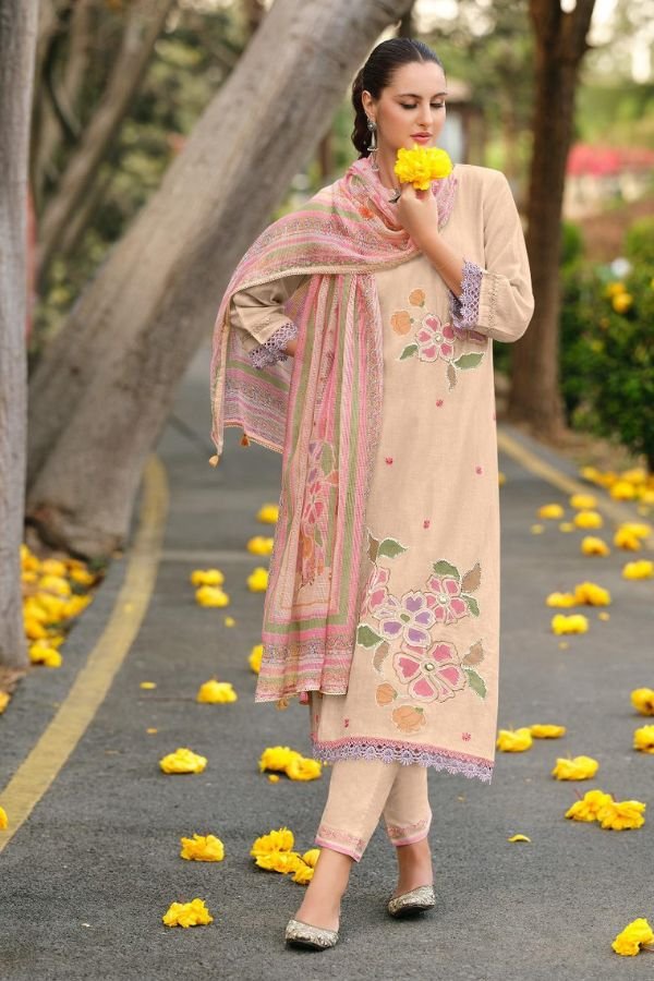 Jay Vijay Prints Nehmat Pure Linen Salwar Suit 11054