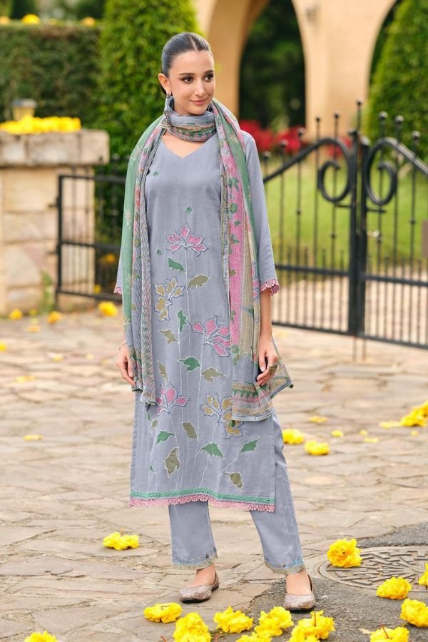 Jay Vijay Prints Nehmat Pure Linen Salwar Suit 11056