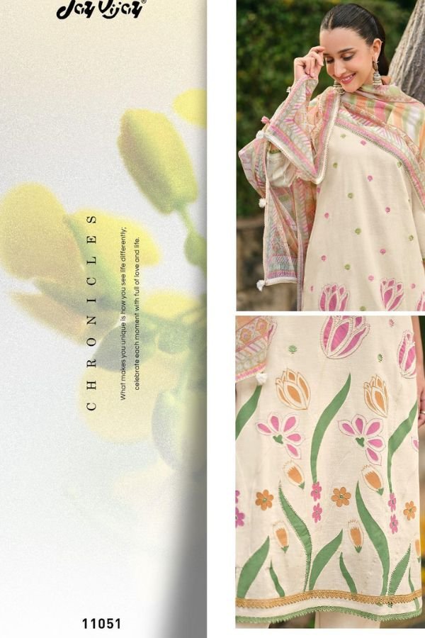 Jay Vijay Prints Nehmat Pure Linen Salwar Suit 11051