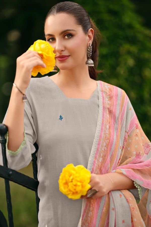 Jay Vijay Prints Nehmat Pure Linen Salwar Suit 11055