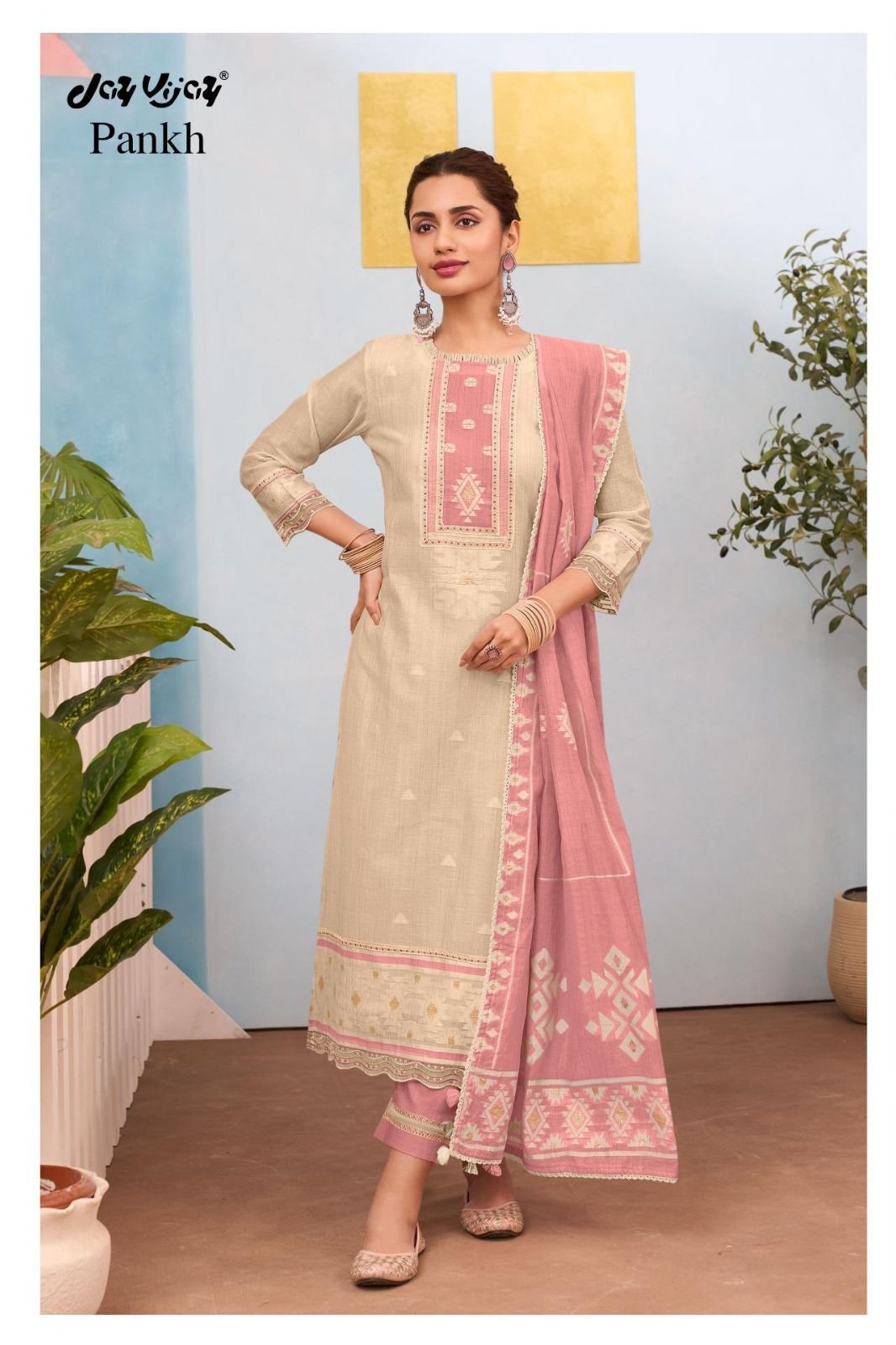 Jay Vijay Prints Pankh Cotton Ladies Salwar Suit 3292-A