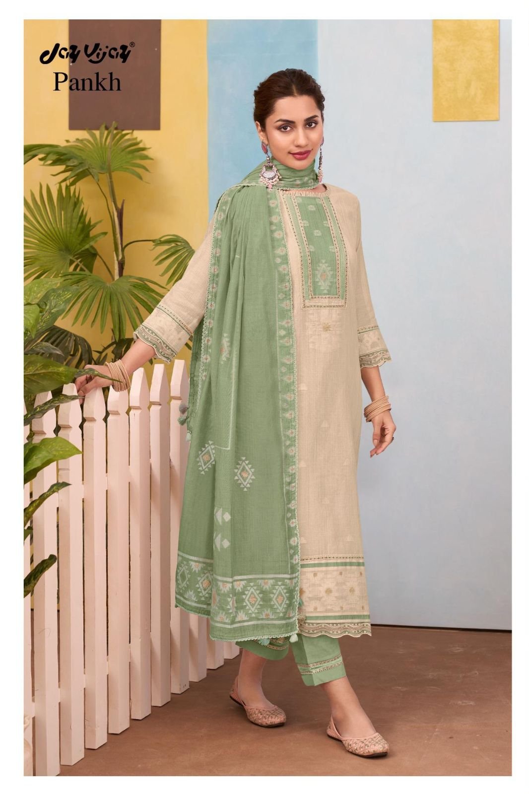 Jay Vijay Prints Pankh Cotton Ladies Salwar Suit 3292-B