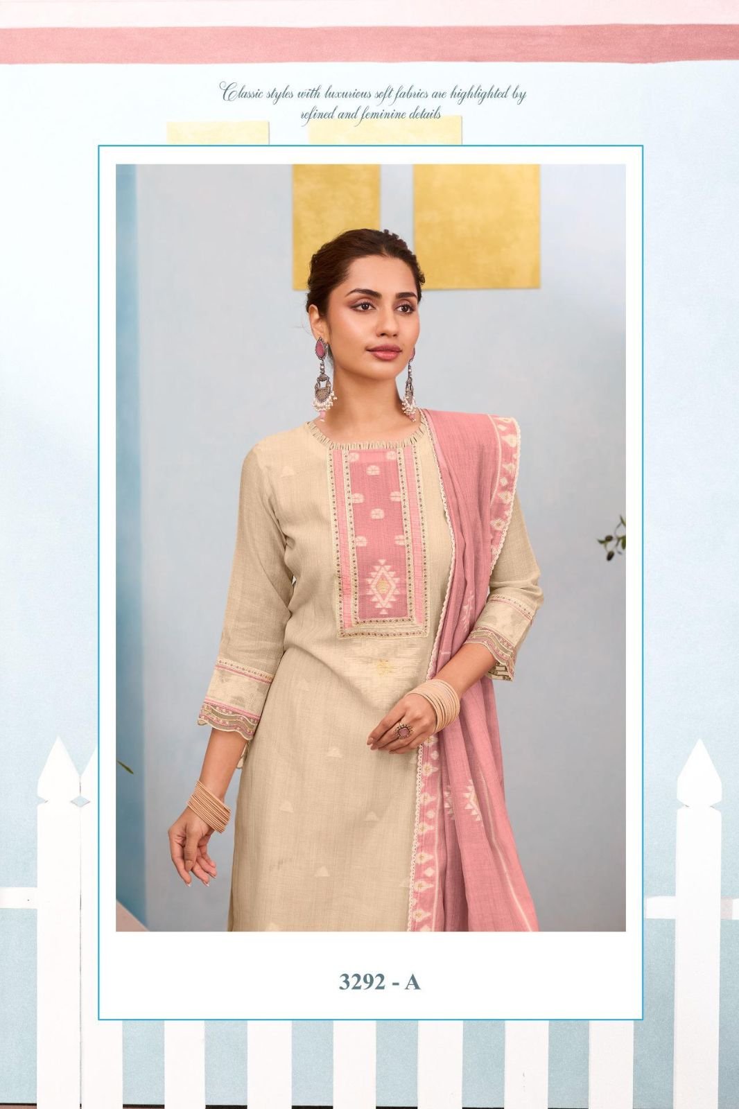 Jay Vijay Prints Pankh Cotton Ladies Salwar Suit 3292-A