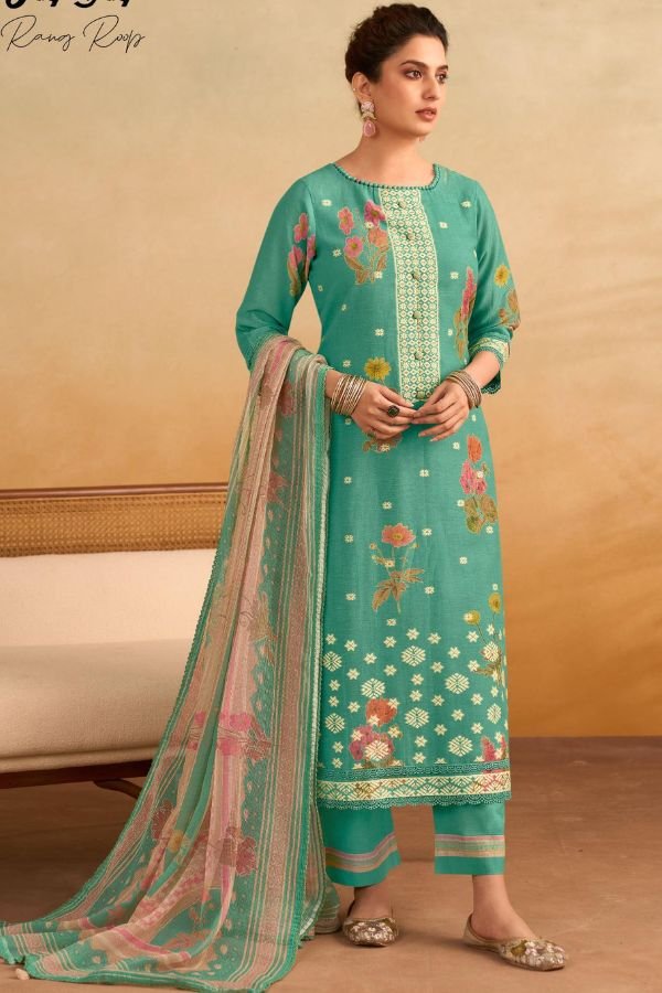 Jay Vijay Prints Rang Roop Pure Linen Salwar Suit 3291-A
