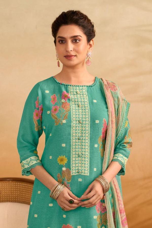 Jay Vijay Prints Rang Roop Pure Linen Salwar Suit 3291-A