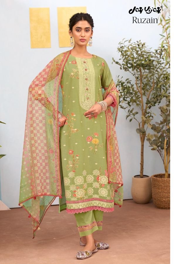 Jay Vijay Prints Ruzain Pure Linen Salwar Suit 3289-C