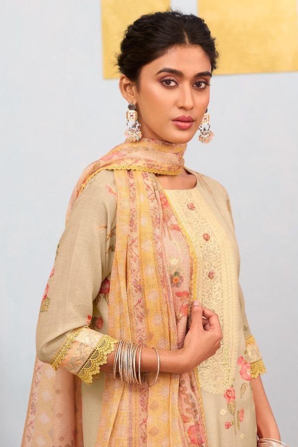 Jay Vijay Prints Ruzain Pure Linen Salwar Suit 3289-B