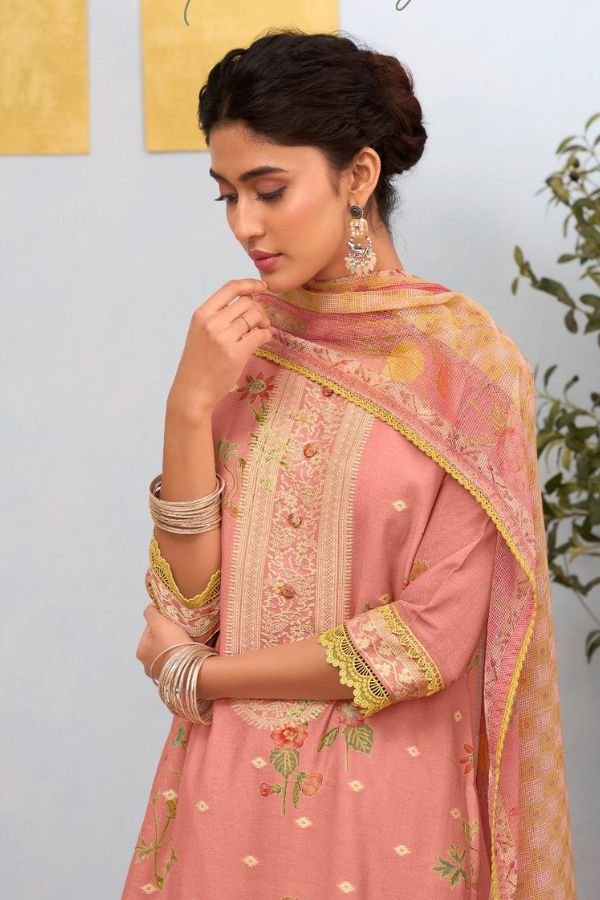 Jay Vijay Prints Ruzain Pure Linen Salwar Suit 3289-D