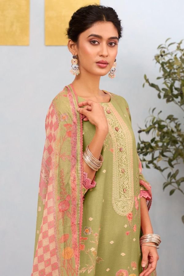Jay Vijay Prints Ruzain Pure Linen Salwar Suit 3289-C