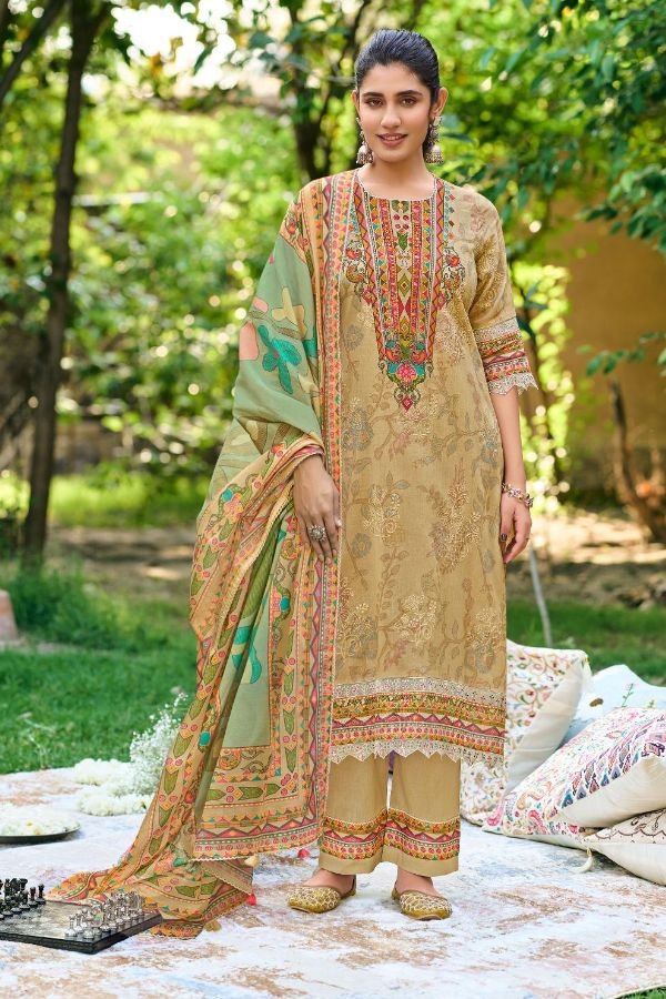 Jay Vijay Prints Shahi Shatranj Mal Cotton Ladies Suit 11071