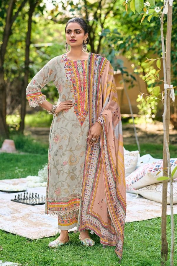Jay Vijay Prints Shahi Shatranj Mal Cotton Ladies Suit 11073