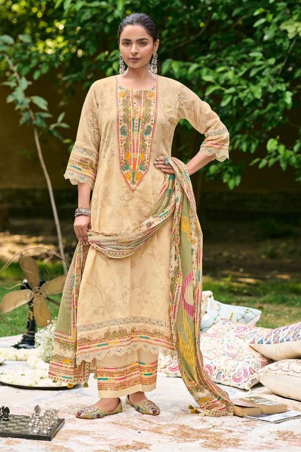 Jay Vijay Prints Shahi Shatranj Mal Cotton Ladies Suit 11074