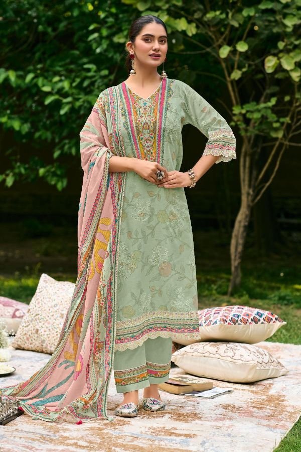 Jay Vijay Prints Shahi Shatranj Mal Cotton Ladies Suit 11075