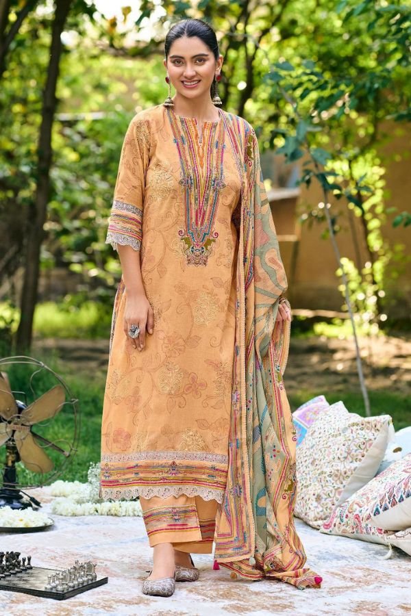 Jay Vijay Prints Shahi Shatranj Mal Cotton Ladies Suit 11076