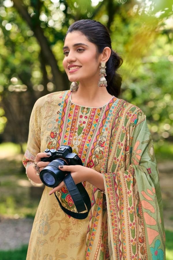 Jay Vijay Prints Shahi Shatranj Mal Cotton Ladies Suit 11071