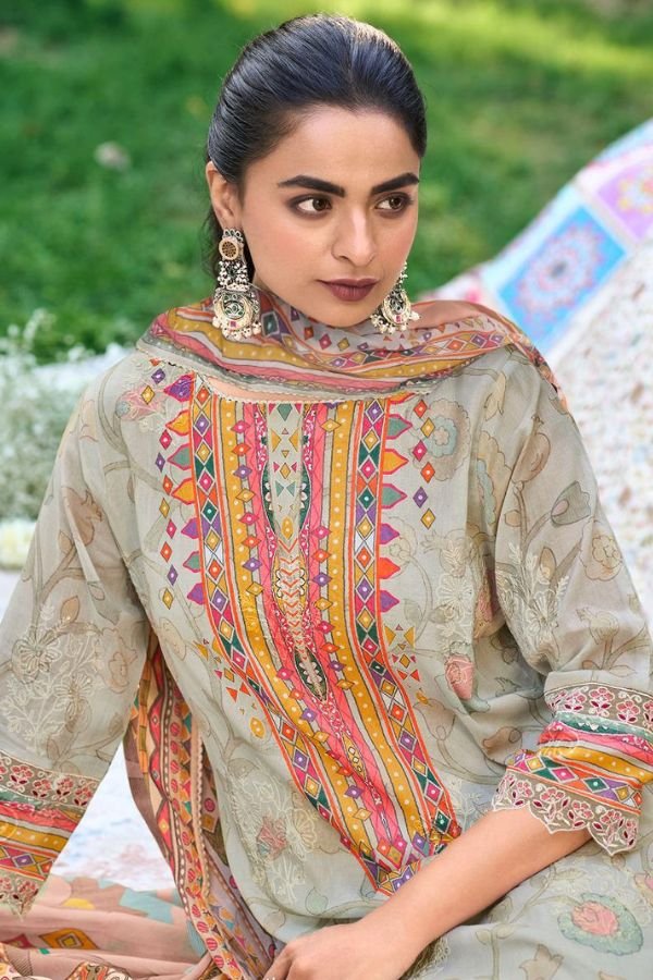 Jay Vijay Prints Shahi Shatranj Mal Cotton Ladies Suit 11073